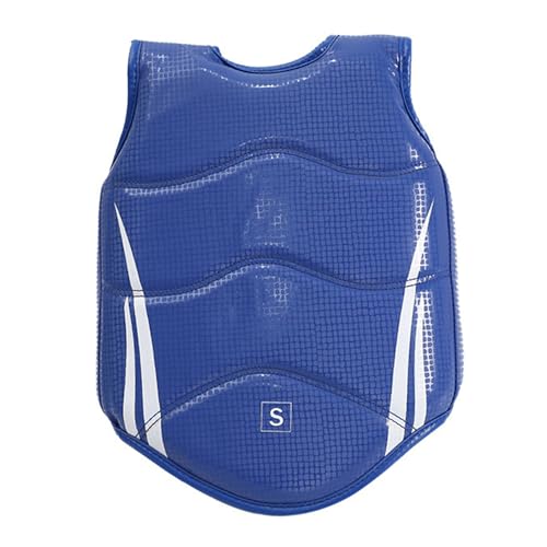 Martial Arts Chest Protector, Taekwondo Boxing MMA Muay Thai Kickboxing Karate Sparring Body Guard Training Protective Pad - color: Red, size: Medium