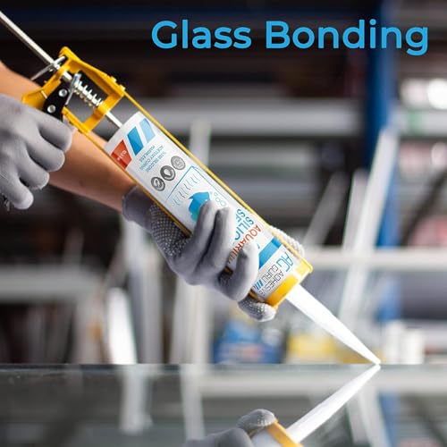 Aquarium Silicone Sealant Clear (100% Silicone), Waterproof Aquarium Safe, Non-Toxic Fish Tank Glue, Solvent Free, Rapid Curing, Strong Adhesion, Transparent, 1 Pack