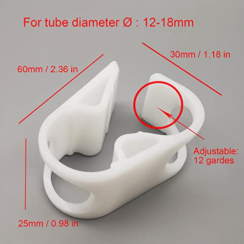 10PCS Large Plastic tubing Clamp for Hose Flow Control 12 Grades Adjustable Laboratory Tube Clip Industrial Hose Clamp Pinch - size: for tube OD 1/2''-3/4'' (12-18mm)