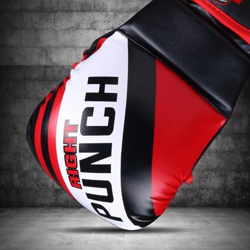 Hybrid MMA Sparring Gloves for Grappling, Kickboxing, and Open Palm Martial Arts - color: Red, size: Medium