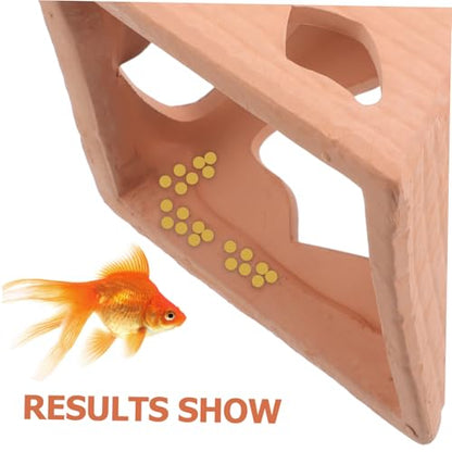 POPETPOP Aquarium Hiding Cave Shrimp Hideout Fish Breeding Box Decorative Fish Tank Accessory Ceramic Hiding Cave