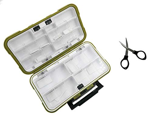 Waterproof Fishing Lure Box Spoon Hooks Baits Storage Tackle Box Containers for Casting Fishing Fly Fishing,Large/Medium/Small Lure Case - color: Green-Large