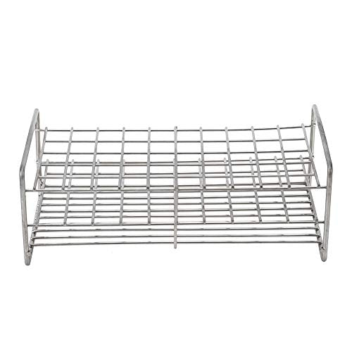 Test Tube Rack, Metal Test Tube Rack Square Hole Test Tube Stand with Handle for Laboratory