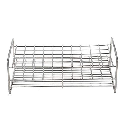 Test Tube Rack, Metal Test Tube Rack Square Hole Test Tube Stand with Handle for Laboratory