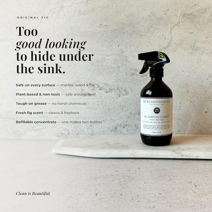 Murchison-Hume All Purpose Cleaner Spray | Plant Based Multi-Surface | Non-Toxic | Food & Pet Safe | Granite, Marble & Stone Safe | Cuts Grease | Kitchen & Bath | Refill Available | Original Fig - size: 16 Fl Oz (Pack of 1)