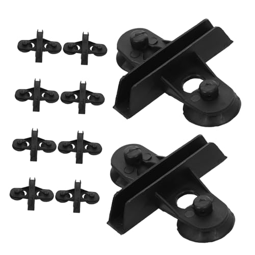 BESPORTBLE 10pcs Aquarium Divider Clips Cups Versatile Fish Tank Isolation Holders for Securing Dividers Tubing Decorations Easy Installation and Secure Grip Black Plastic Design