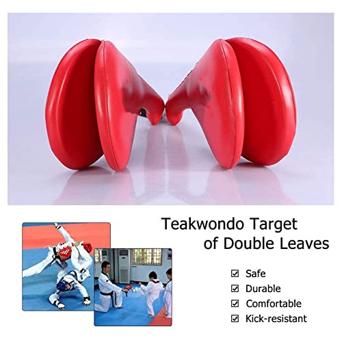 Taekwondo Kick Target Pads Karate Kickboxing Practice Double Kicking Paddle Martial Arts Equipment Punch Pads Red