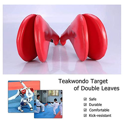 Taekwondo Kick Target Pads Karate Kickboxing Practice Double Kicking Paddle Martial Arts Equipment Punch Pads Red