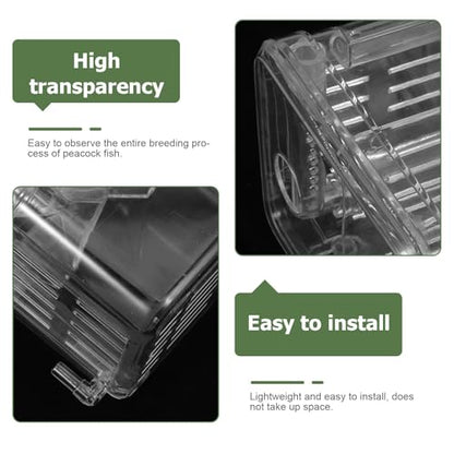 BESPORTBLE 2pcs Fish Tank Incubator: Transparent Fish Breeding Box for Aquarium Floating Isolation Hatchery - Small Incubator for Guppy Betta Clownfish