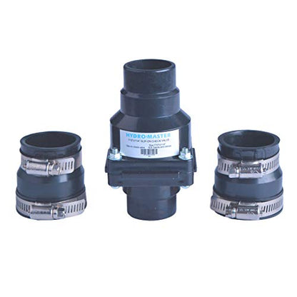 Plastic Sump Pump Check Valve with Stainless Steel Clamps for 1-1/2 inch or 1-1/4 inch