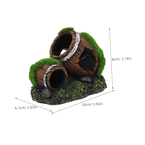 Holibanna Aquarium Decoration Resin Wine Barrel Ornament for Fish Tank Shrimp Cave Hideout and Aesthetic Decor for Betta Fish for Terrarium Garden and Aquatic Environments