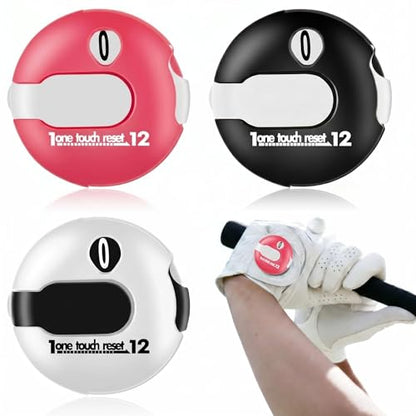 3 Pcs Golf Stroke Counter 1.2" Clip - color: Pink, White, Black