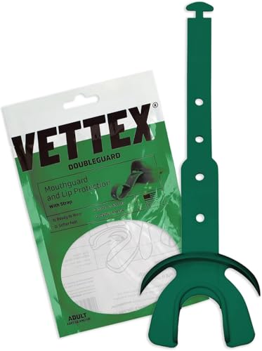 Vettex DoubleGuard Mouth Guard with Lip Protection, Dark Green - color: Dark Green