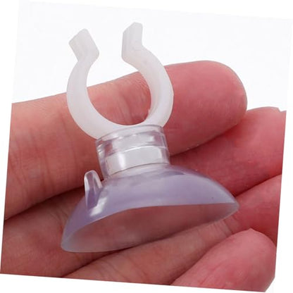 TOYANDONA 20pcs Transparent Aquarium Cup Tubes Clips Water Tubing Holders for Fish Tank Easy to Install Water Accessories for Aquatic Plants and Equipment