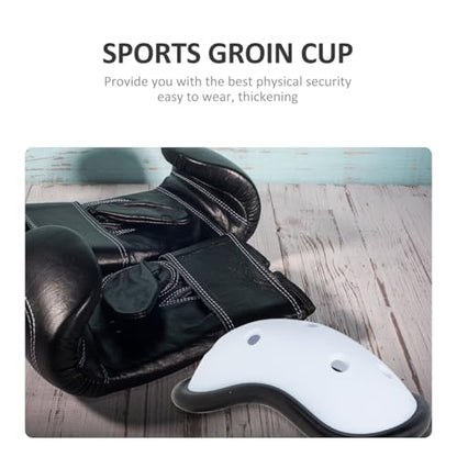 2Pcs Youth Groin Protector Boxing Guard with Breathable Removable Padding, Athletic Groin Cup for Taekwondo, MMA, Football, and Martial Arts Training
