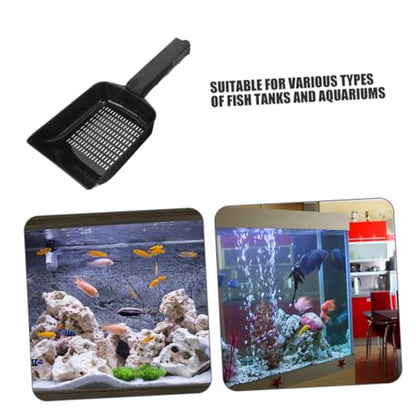 POPETPOP 2pcs Aquarium Sand Shovel Multi-Function Gravel Scoop for Fish Tank Cleaning Substrate Tool for Sand Removal Freshwater Aquariums