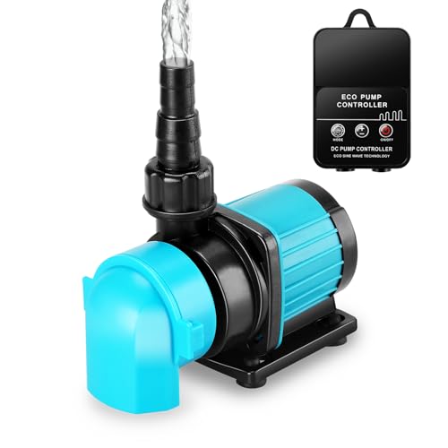 320GPH Mini Aquarium DC Water Pump with Controller, DC24V 12W Submersible Return Pump for Fish Tank,for 20g to 50g nano desktop Aquariums,Fountains,Sump,Hydroponic