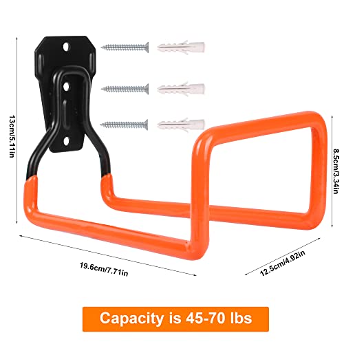 Garden Hose Holder Wall Mount Heavy Duty Garden Hose Hanger Free Standing Metal Hose Rack for Outside Yard and Garage - color: Orange