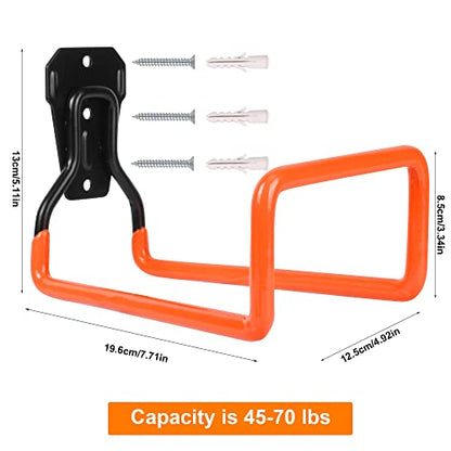 Garden Hose Holder Wall Mount Heavy Duty Garden Hose Hanger Free Standing Metal Hose Rack for Outside Yard and Garage - color: Orange