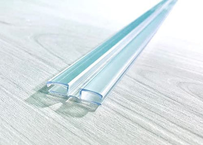 DistinctAndUnique Clear PVC Hinge Piano Style for 3/16" (4.5mm) or 1/8" (3mm) Material, 60 Inch, 1 Piece No Screw or Glue Plastic Aquarium Lid Hinges for Plexiglass Panels, Golf Cart Windshield Hinge