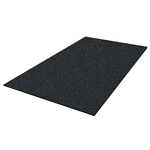 IncStores 4'x6' Premium Mat - Vulcanized Rubber Exercise Mat, High Density Floor Mats for Gym Flooring, Home Gym, and Horse Stall Mat - color: Blue, size: 72"L x 48"W x 0.4"Th