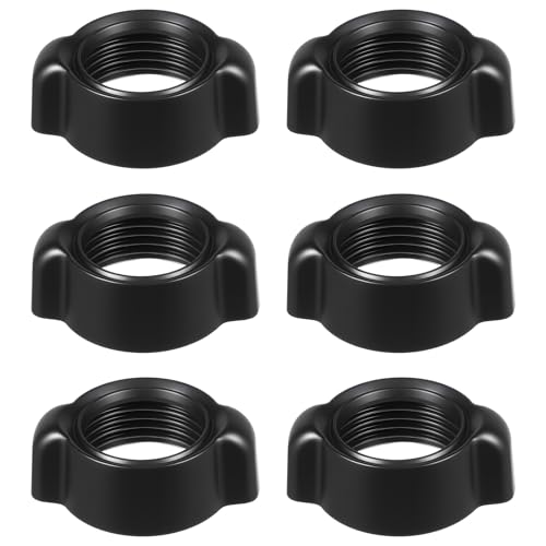 6 Pcs Car Phone Mount Replacement Parts, Tightening Nut for Replacement Car Mount Screw Black Mobile Phone Repair Mounting Bracket for 17mm Ball Joint Fixed Adapter Ring