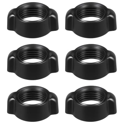 6 Pcs Car Phone Mount Replacement Parts, Tightening Nut for Replacement Car Mount Screw Black Mobile Phone Repair Mounting Bracket for 17mm Ball Joint Fixed Adapter Ring