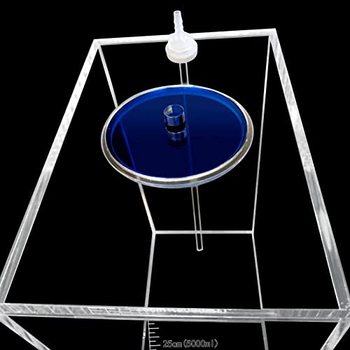 dosing Pump Liquid containers,Liquid srorage Bucket,Aquarium Air Pump Accessories，Reservoir dosing Container Made of acryli (5L/1.32gal Blue lid)