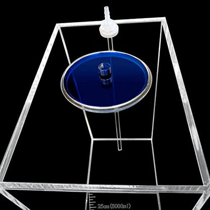 dosing Pump Liquid containers,Liquid srorage Bucket,Aquarium Air Pump Accessories，Reservoir dosing Container Made of acryli (5L/1.32gal Blue lid)