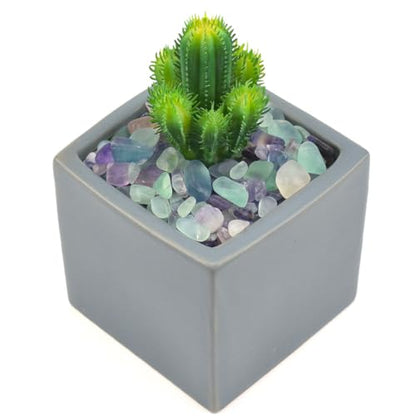 Decorative Crystal Pebbles, 1 Lb/460g (Fill 0.9 Cup) Natural Quartz Stones Aquarium Gravel Sea Glass Rock Sand for Fish Turtle Tank/Air Plants Decoration