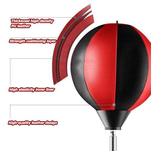 Speed Ball Stand Punching Bag Set,Fitness Reflex Bag for Adults,Adjustable Height Freestanding Reflex Speed Bags with Gloves, Boxing Punching Bag for Training, Stress Relief and Fitness.