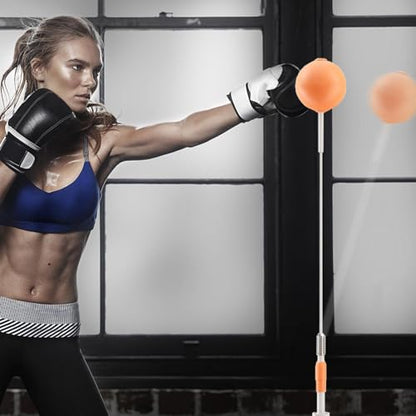 Boxing Reflex Ball Punching Bag Stand Reflex Trainer Hand-Eye Coordination | Standalone for Kids Adults Teens Home Gym Boxing Training Speed Cardio Fitness Workout Dexterity Exercise Equipment - size: 154cm