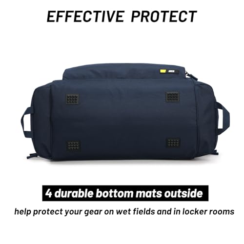 MIER Large Gym Bag for Men 60L Duffel Bag with Shoe Compartment - color: Pure Blue