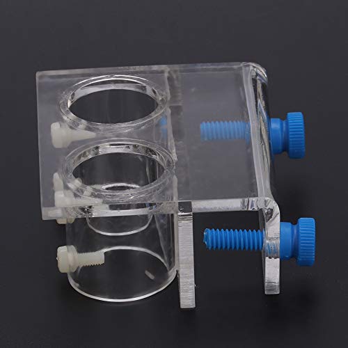 Transparent Acrylic Water Tube Soft Pipe Fixture for Fish Tank Aquarium (Double Hole) - size: Double Hole