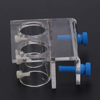 Transparent Acrylic Water Tube Soft Pipe Fixture for Fish Tank Aquarium (Double Hole) - size: Double Hole