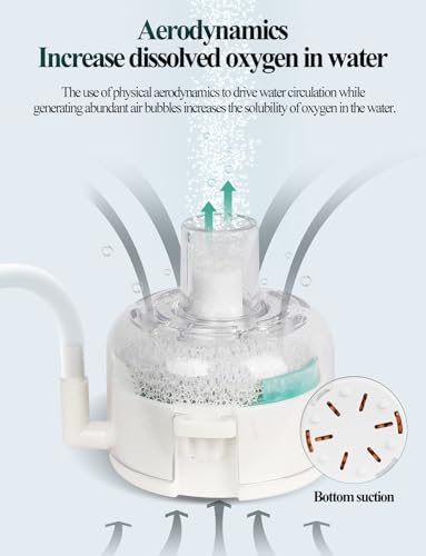 Mini Aquarium Sponge Filter, Small Fish Tank Filter Submersible Fish Filter Built-in Air Bubble Stone and Bio Balls for Fish Tanks up to 5 Gallon (Air Pump Not Included)