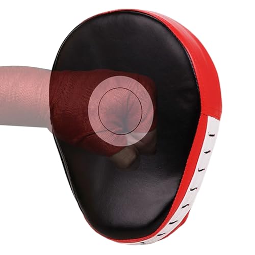 Boxing Pads Training Shock-Absorbing Punching Mitts Training Paws Martial - color: Red