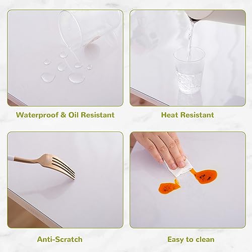 16 x 36 Inch Table Cover Protector, 1.5mm Thick Plastic Vinyl Desk Mat - size: 16" x 36"