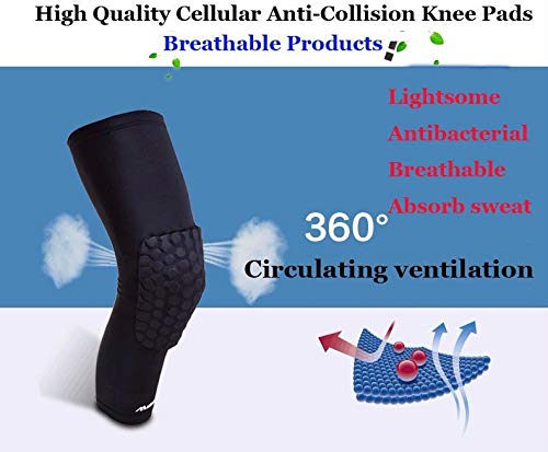 Breathable Basketball Shooting Sport Safety Kneepad Honeycomb Pad Bumper Brace Kneelet Protective Knee pads rodilleras - color: White, size: Small