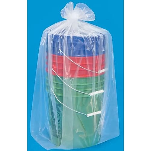 6 Pk 3 Mil Clear Gusseted Polyethylene Bags Extra Large Poly Clear 20"x18"x 36" Industrial Protection Blanket Storage Bag Protector Shield Dust Dirt Home Waterproof Durable Heavy Duty Multipurpose
