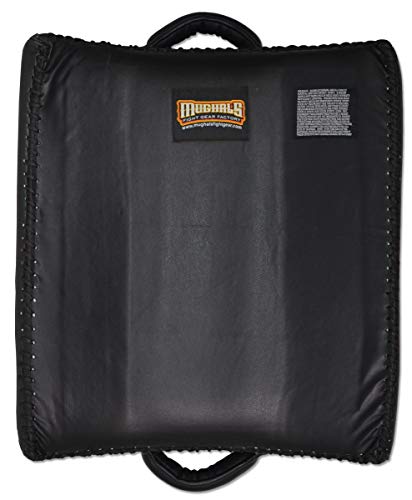 Muay Thai Low/Leg Kick Pads - Geltech Curved for Muay Thai, MMA, Kickboxing - style: Mughals Premium GelLined