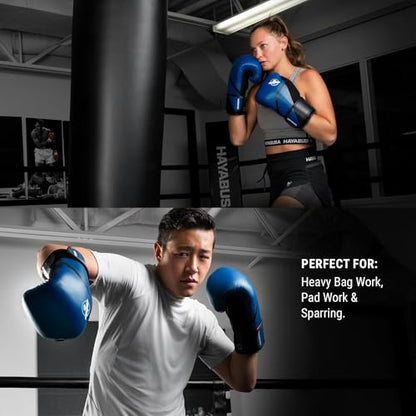 Hayabusa E1 Boxing Gloves for Men and Women - color: Blue/Black, size: 10oz