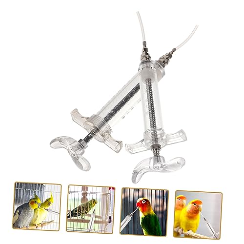 Sosoport 2sets Feeding Tube for Little Birds Parrot Hand Feeding Syringe Pet Feeder Use