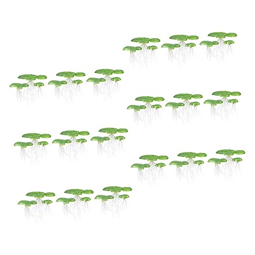 BESPORTBLE 54pcs Mini Fake Duckweed Aquarium Floating Plants Realistic Simulation Decor for Fish Tank Safe Lifelike Aquatic Grass Aquarium Landscape Bright Decoration