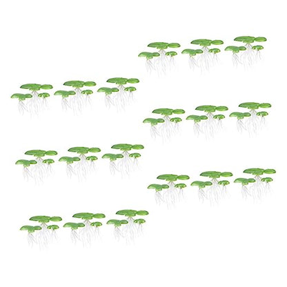 BESPORTBLE 54pcs Mini Fake Duckweed Aquarium Floating Plants Realistic Simulation Decor for Fish Tank Safe Lifelike Aquatic Grass Aquarium Landscape Bright Decoration