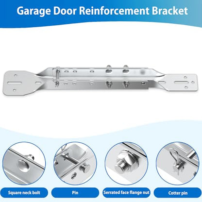 Garage Door Opener Reinforcement Bracket, Garage Door Bracket Replacement, Garage Door Opener Bracket, Garage Door Reinforcement Bracket (Adjustable to 18", 21" or 24")