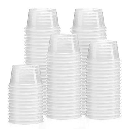 SunGrow Reusable Gecko Food & Water Cups, 100 Pcs, 1 oz. Recyclable Plastic Bowls, Fits Small Stands & Feeders, Durable & Easy to Clean, Ideal for Reptiles - in Resealable Bag