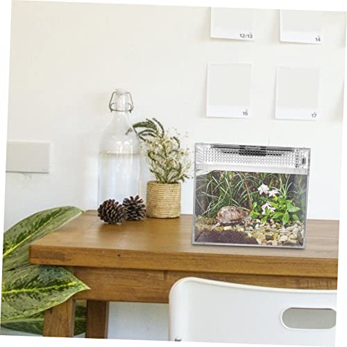 Toyvian 1pc Reptile Feeding Box Breathable Breeding Container for Geckos Snakes and Small Pets Material for Easy Observation and Cleaning and Weather Resistant Reptile Habitat