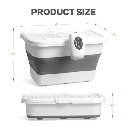 Live Bait or Fish Bucket with Aerator, 14 Quarts Multi-Function Collapsible Fishing Container Box with Rechargeable Air Pump - color: Bucket+Aerator