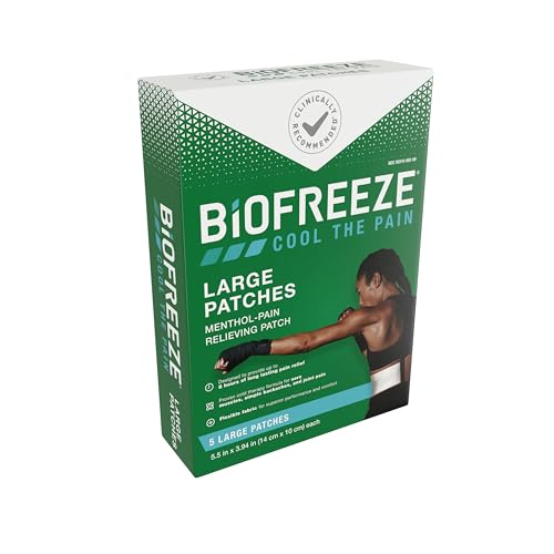 Biofreeze Pain Relief Patch, Large, 5 Patches - size: 5 Patches
